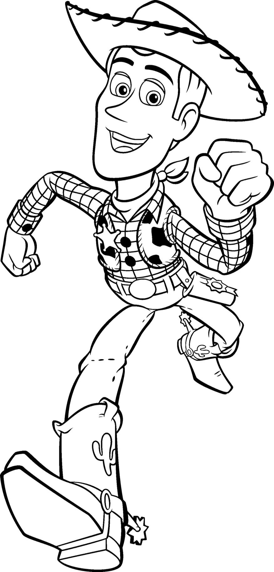 Woody toy story coloring