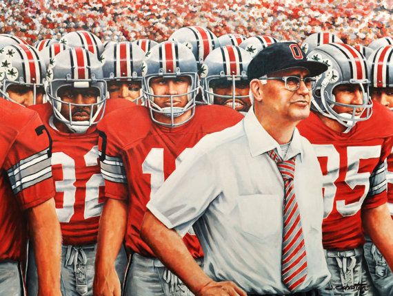 Woody hayes osu art print etsy woody hayes ohio state buckeyes football college football players