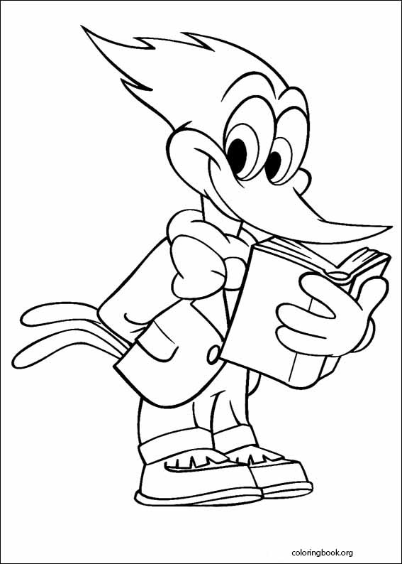 Woody woodpecker coloring page