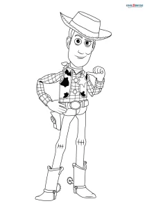 Free printable woody coloring pages for kids