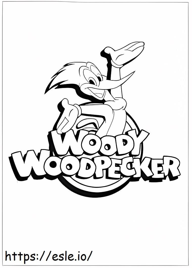 Woody woodpecker logo coloring page