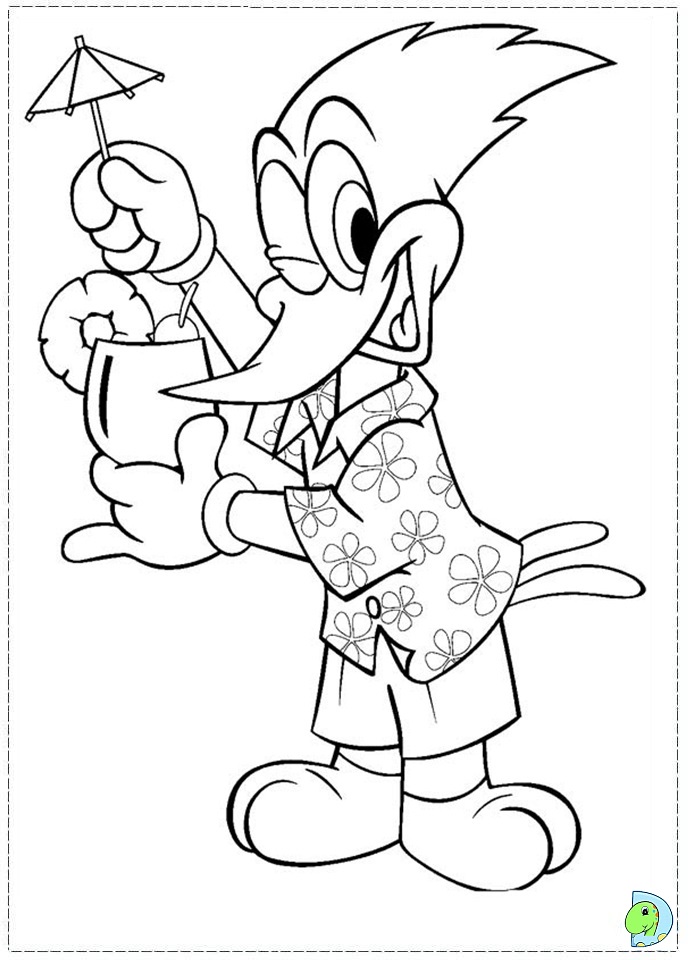 Woody woodpecker coloring page