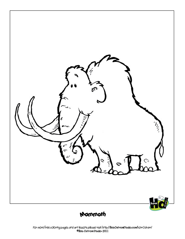 Mammoth free coloring page mammoth coloring page