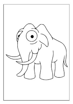 Educational coloring adventure woolly mammoth coloring pages for children