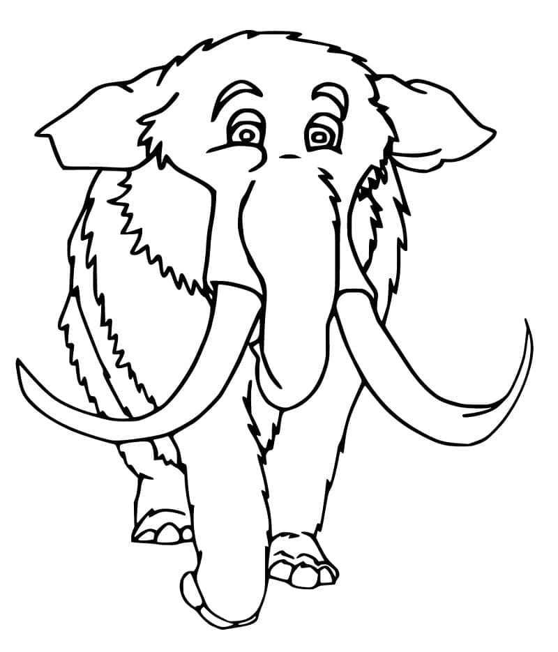 Mammoth image coloring page