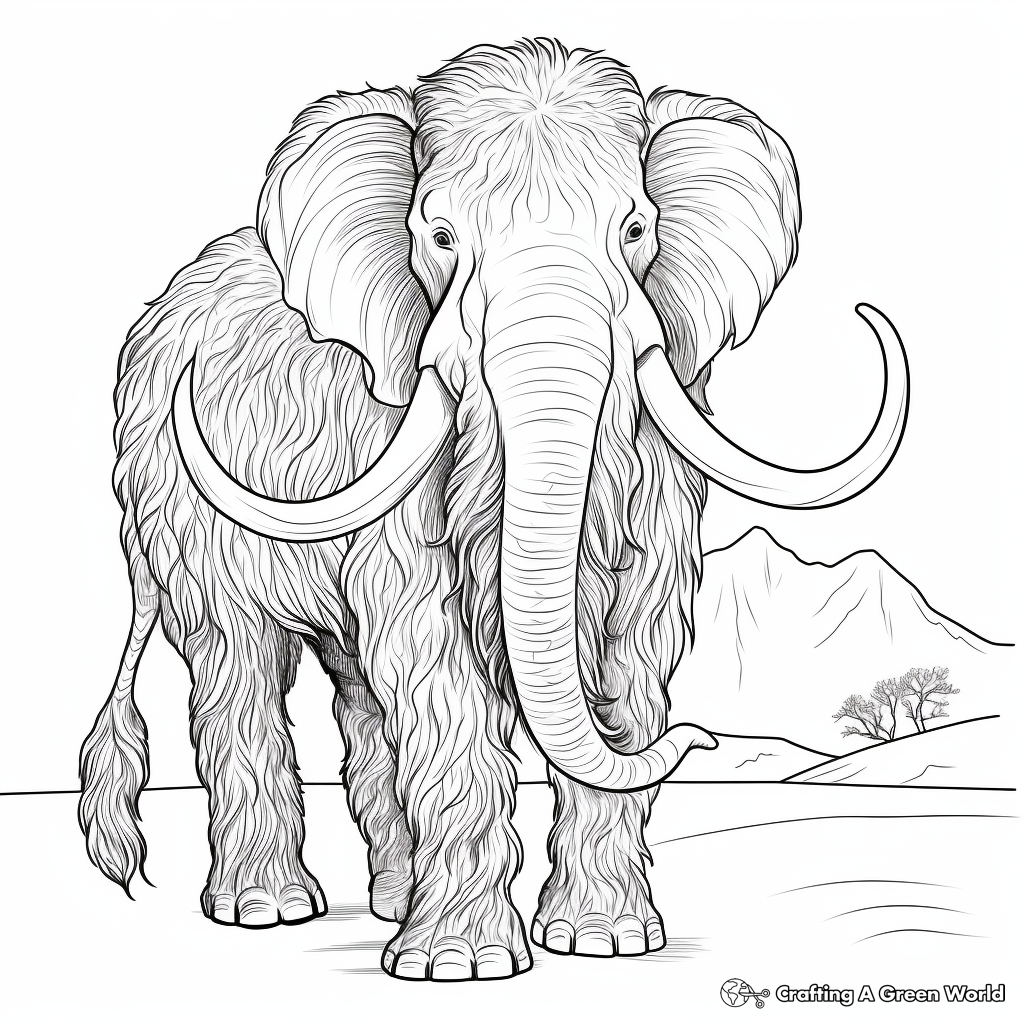 Woolly mammoth coloring pages