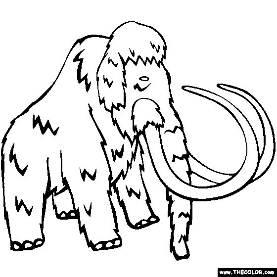 Woolly mammoth coloring page coloring pages wooly mammoth online coloring pages