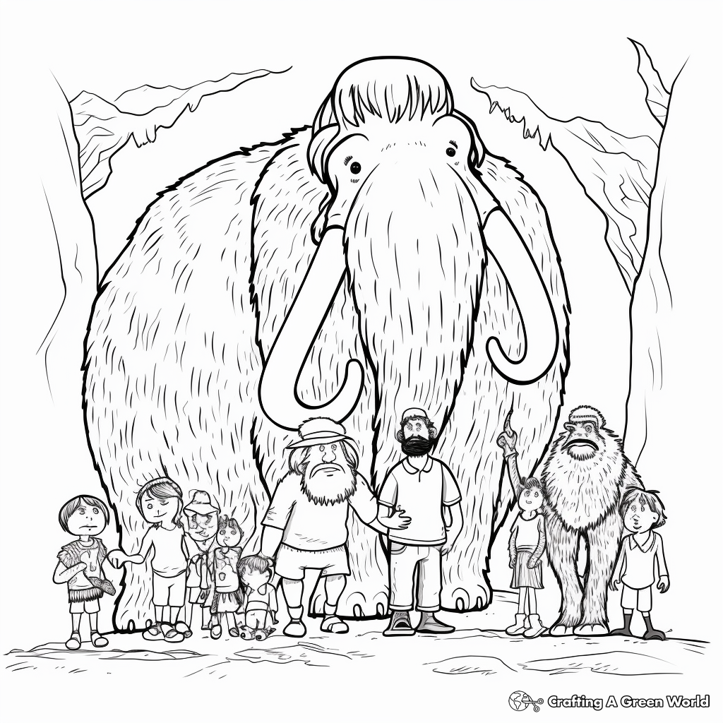 Woolly mammoth coloring pages