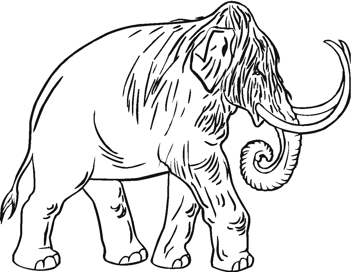 Mammoth coloring pages to download and print for free