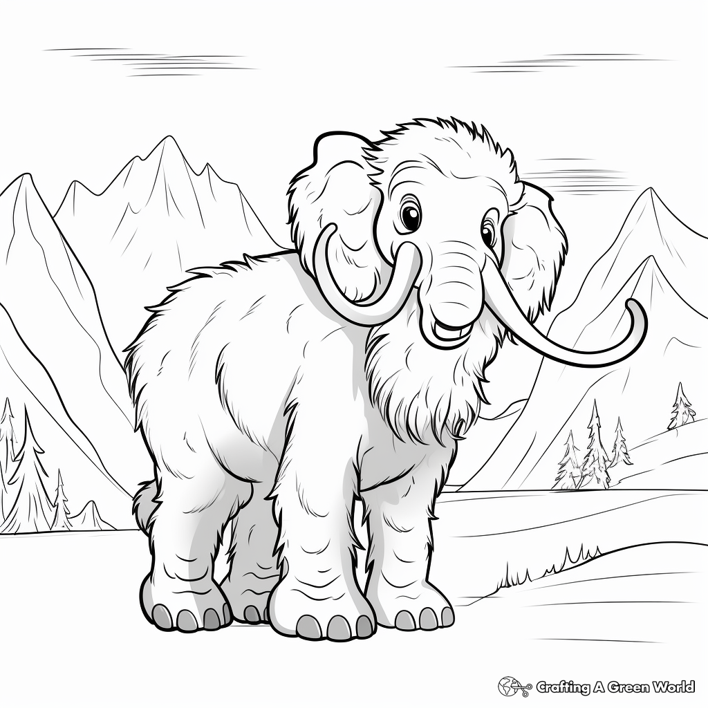 Woolly mammoth coloring pages