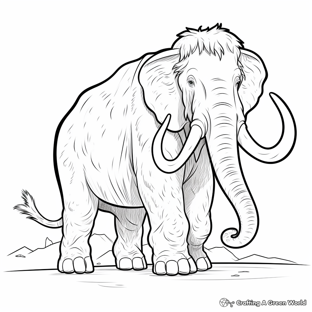 Woolly mammoth coloring pages