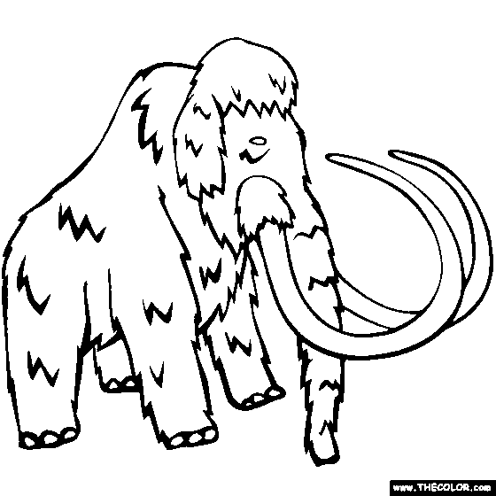 Woolly mammoth coloring page coloring pages wooly mammoth online coloring pages