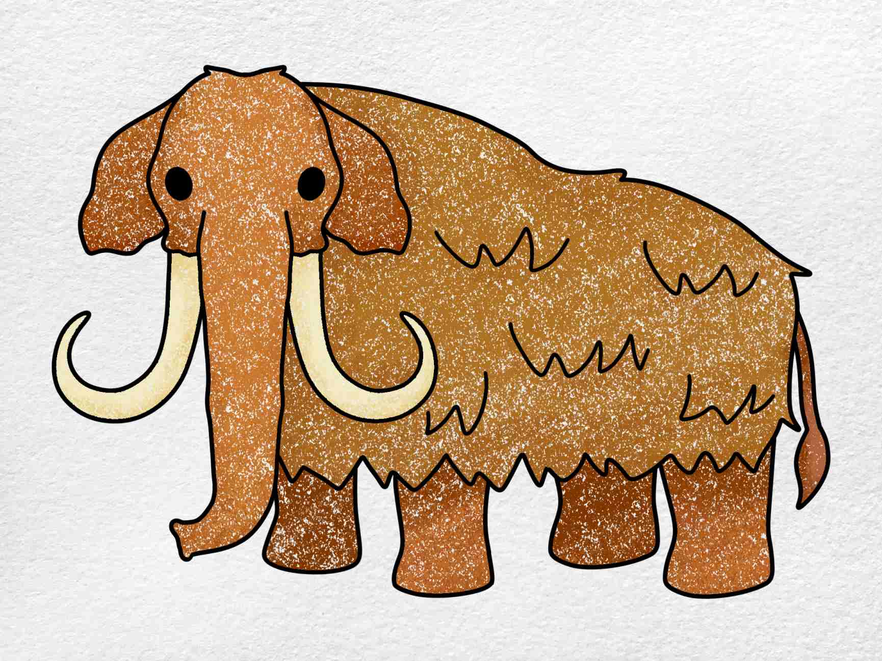 How to draw a woolly mammoth