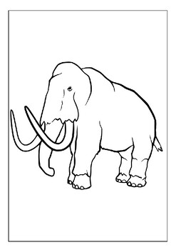 Educational coloring adventure woolly mammoth coloring pages for children