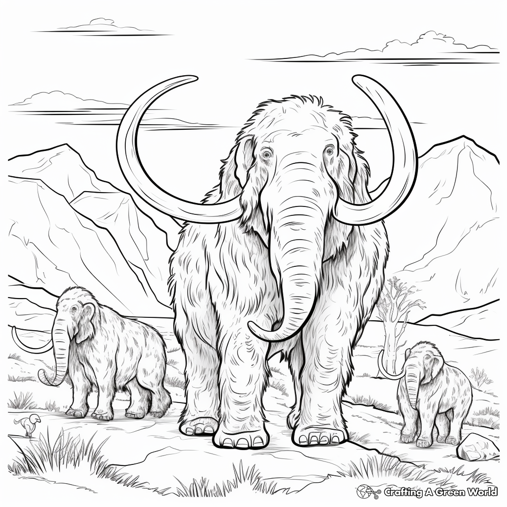 Woolly mammoth coloring pages