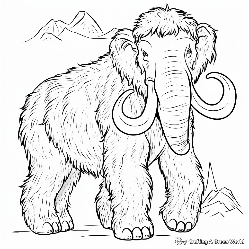 Woolly mammoth coloring pages