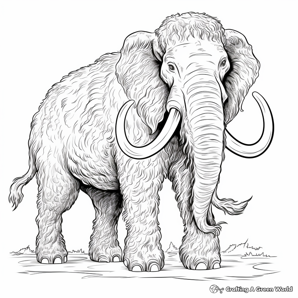 Woolly mammoth coloring pages