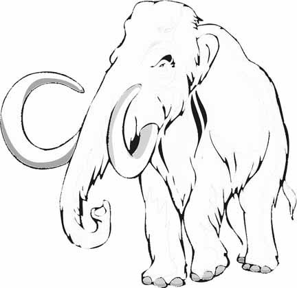 Wooly mammoth dinosaur coloring pages animal drawings sketches dinosaur coloring