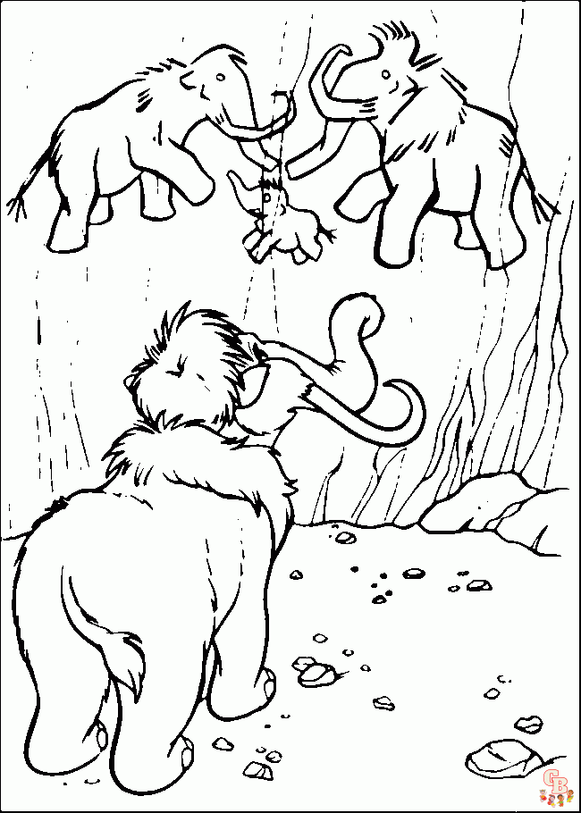 Free ice age coloring pages printable sheets for kids