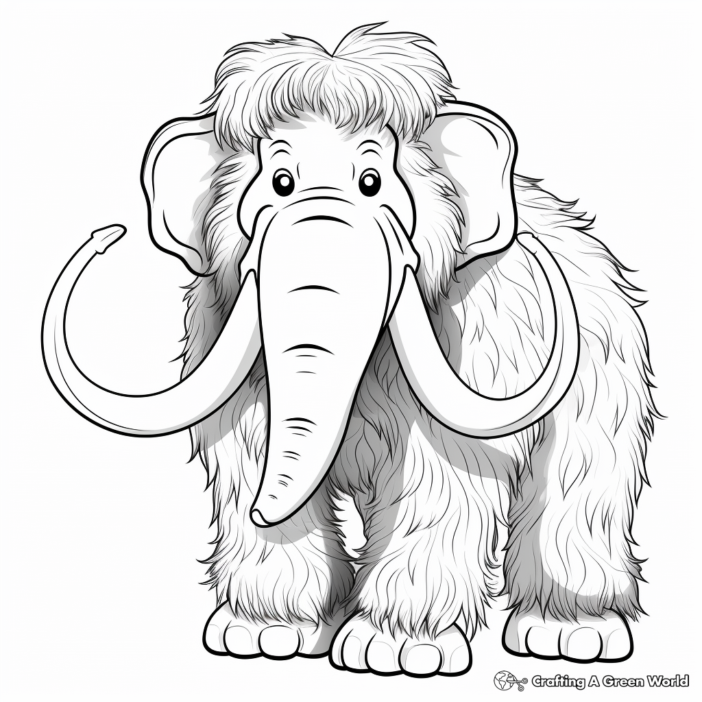 Woolly mammoth coloring pages