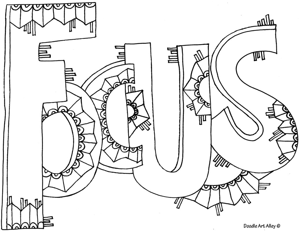 Word coloring pages