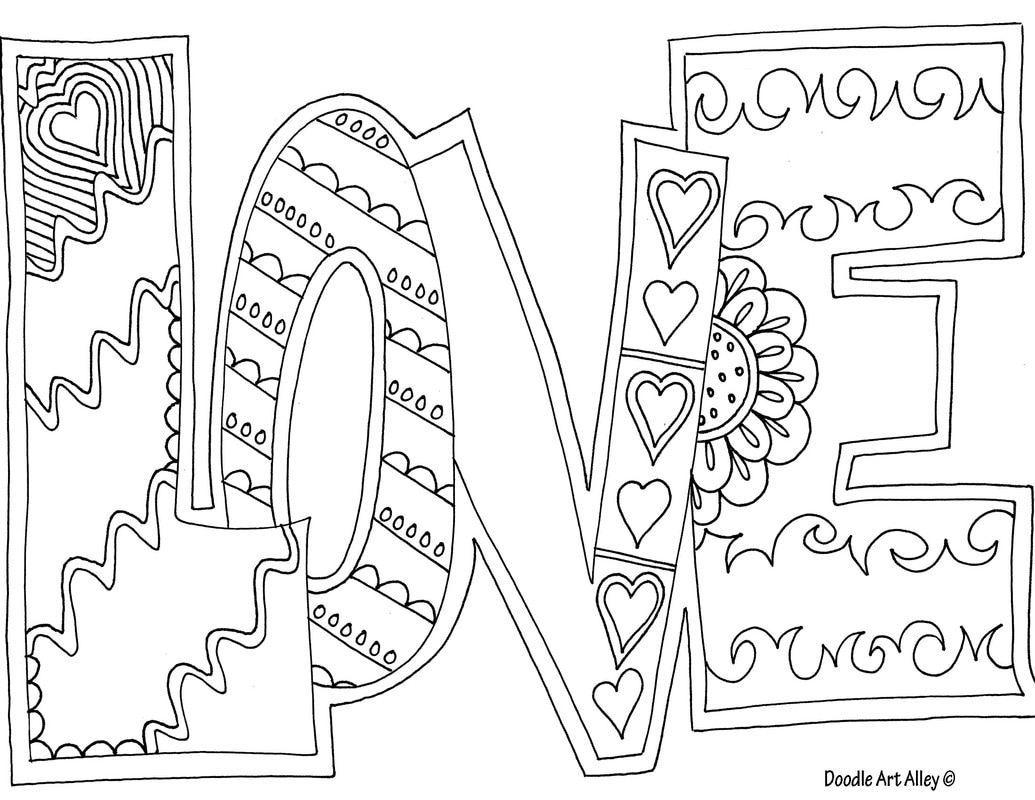 Word coloring pages