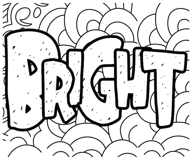 Premium vector motivational word coloring page inspirational word coloring page line art design