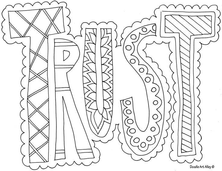 Word coloring pages