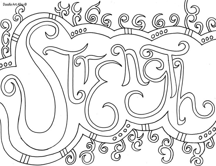 Word coloring pages