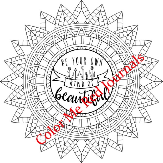 Inspirational word art quotes coloring journal