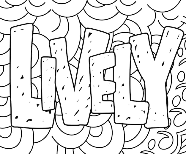 Premium vector motivational word coloring page design line art coloring book page