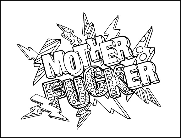 Free printable coloring pages for adults with swear words