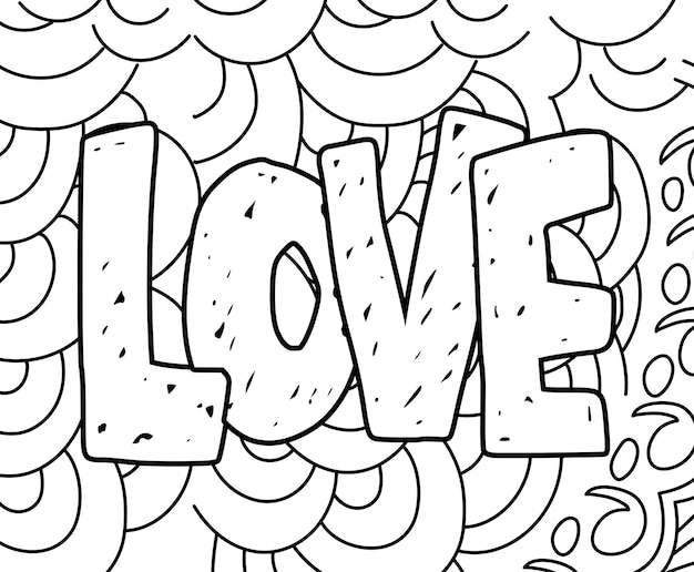 Premium vector motivational word coloring page inspirational word coloring page line art design