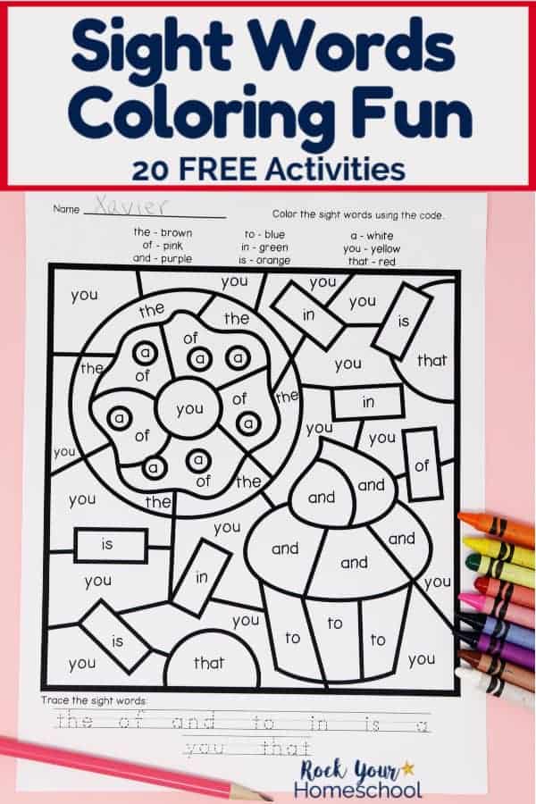 Sight words coloring pages for simple yet fantastic reading fun