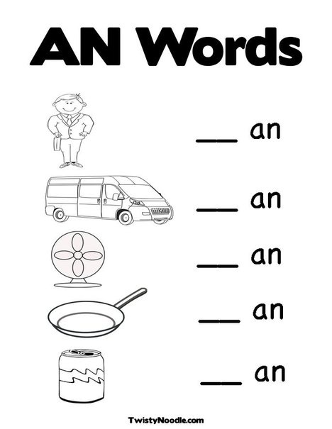 An words coloring page ììë ëìê ëìê