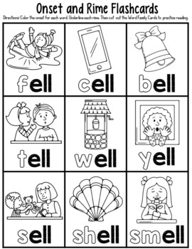 Ell word family worksheets by red headed teacher tpt