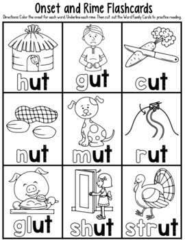 Ut word family worksheets by red headed teacher tpt