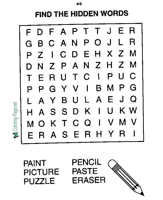 Word search worksheets