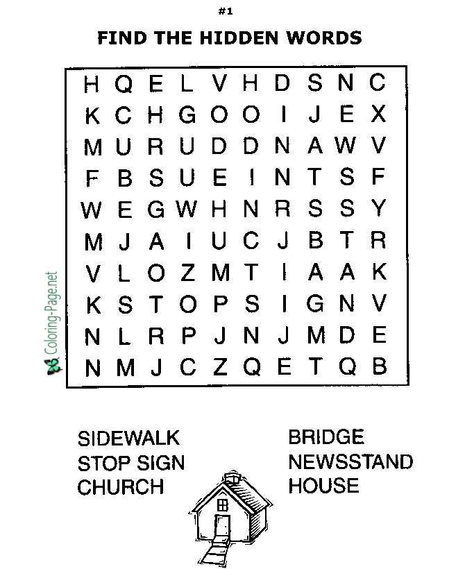 Word search worksheets