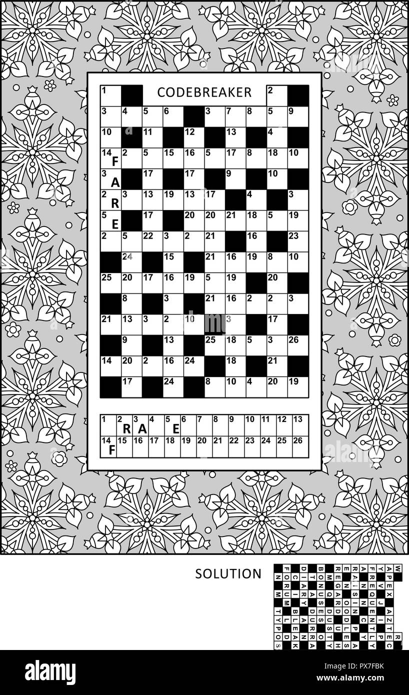 Puzzle and coloring activity page for grown