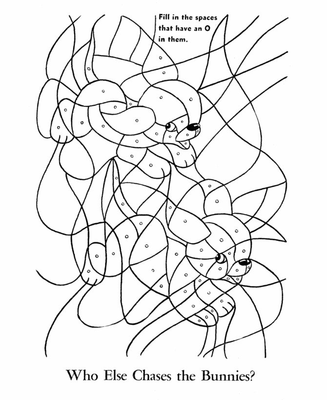 Hidden picture coloring page fill in the colors to find hidden puppies and coloring pages kids actiâ coloring pages for kids color puzzle bunny coloring pages