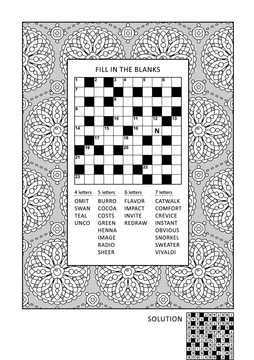 Puzzle and coloring activity page for grown