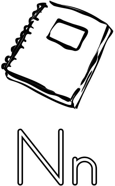 Notebook coloring page