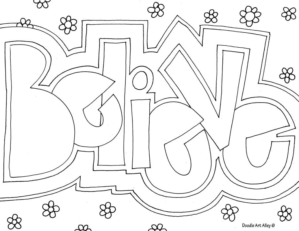 Word coloring pages