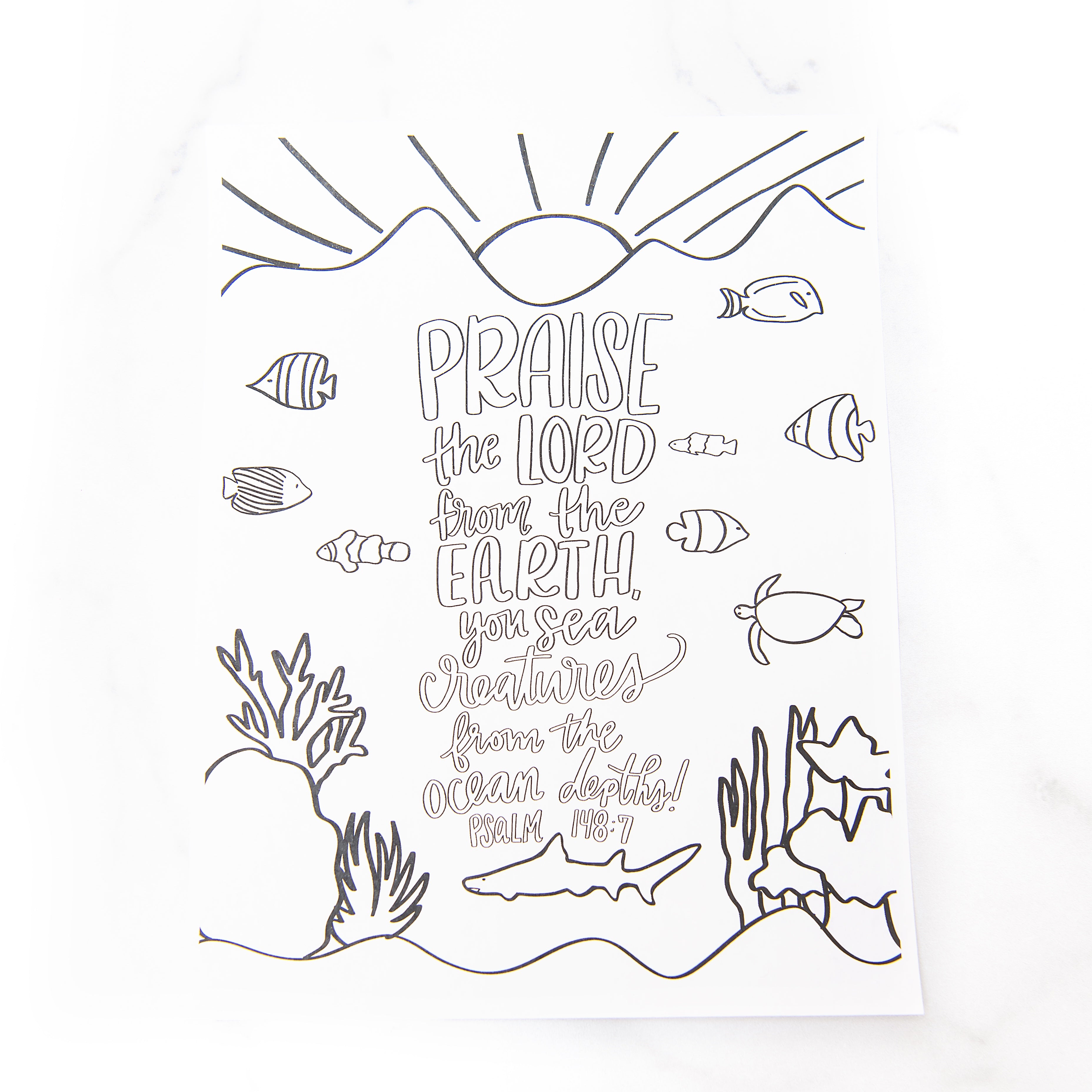 Psalm coloring sheet â golden thread inc