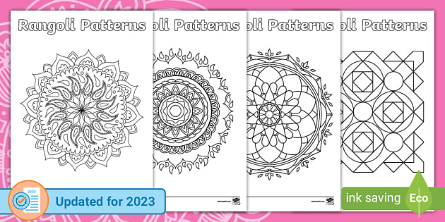 Rangoli pattern templates diwali resources