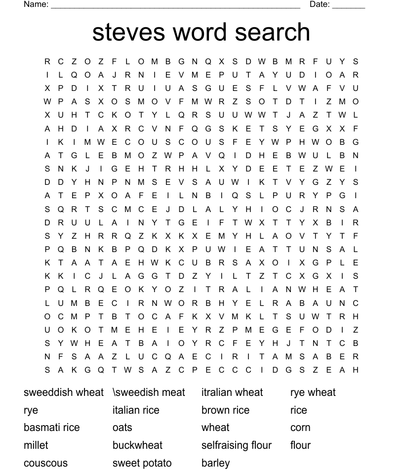 Grains crossword