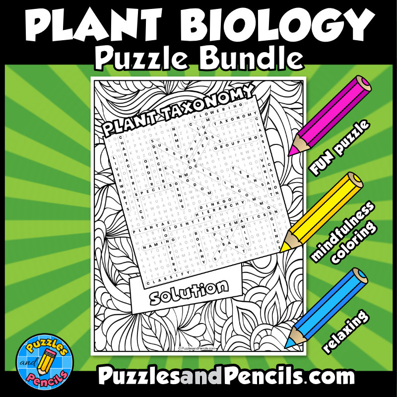 Plant biology word search puzzle activity page bundle wordsearch puzzles made by teachers