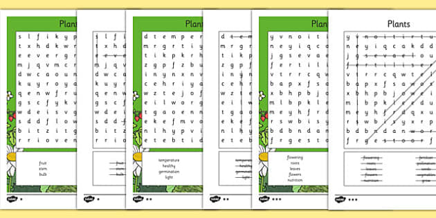 Plants word search