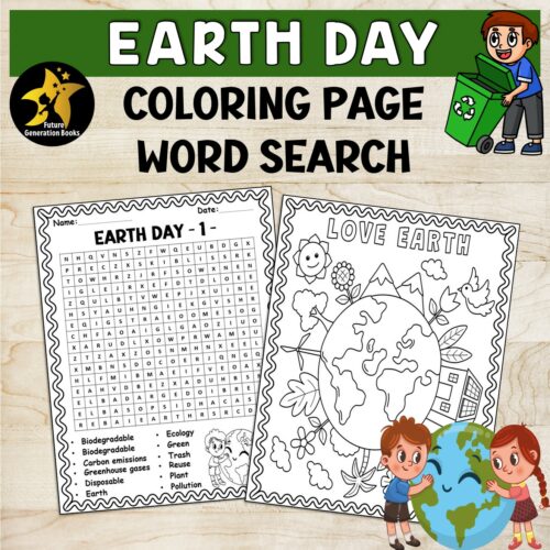 Bundle earth day activities coloring pages word search puzzles april worksheets mindfulness activity made by teachers